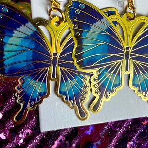 Blue Butterfly Earrings